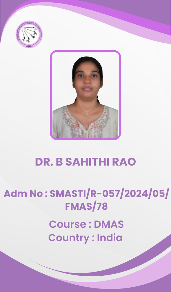 Dr. B SAHITHI RAO